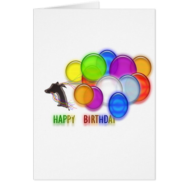 Whippet firar! hälsningskort (Framsidan)