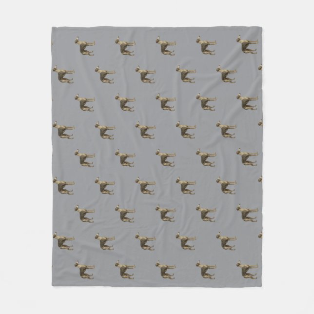 Whippet fleece blanket with grey background (Framsidan)