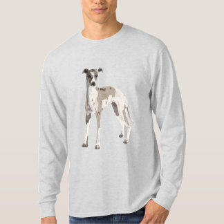 Whippet grå och vit t shirt