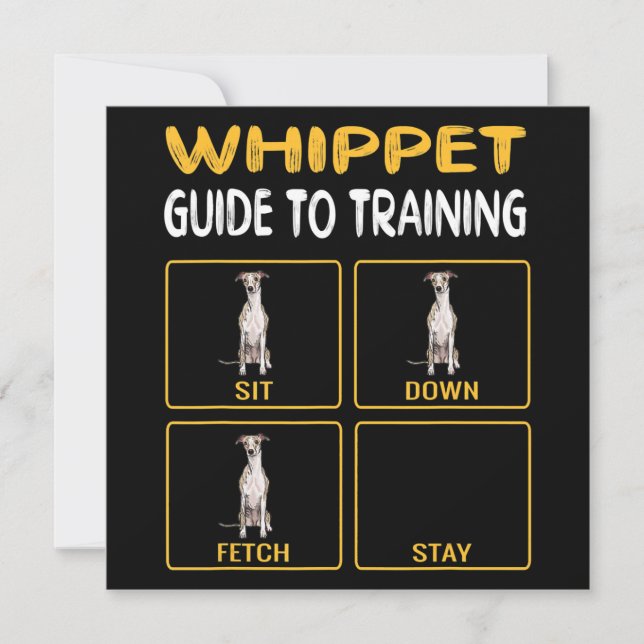 Whippet Guide till träning av hundlydnad Inbjudningar (Framsida)