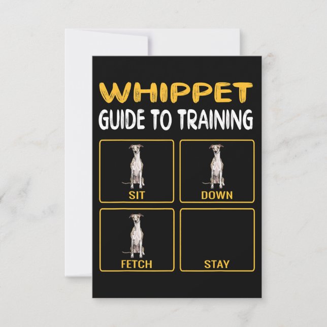 Whippet Guide till träning av hundlydnad Inbjudningar (Framsida)