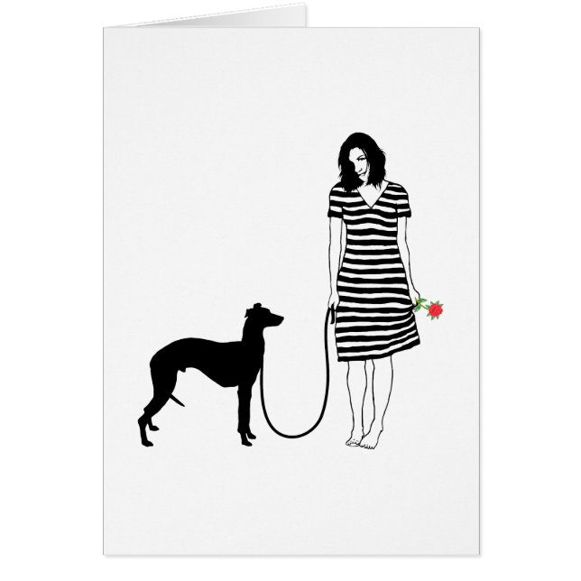 Whippet Hälsningskort (Framsidan)