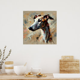Whippet Hund Konst Poster