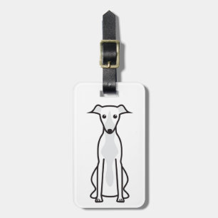 Whippet hundtecknad bagagebricka