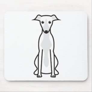 Whippet hundtecknad musmatta