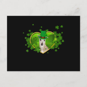 Whippet Irish Söt St Patrick Dag Hundälskare Gåvor Helg Vykort