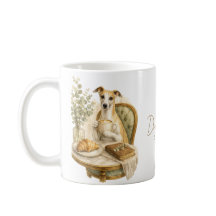 Whippet kaffelskares present | Elegant akvarellhun