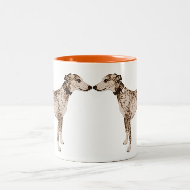 Whippet kyssmugg Två-Tonad mugg (Center)
