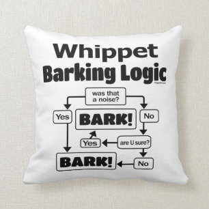 Whippet Logik för skällande Kudde