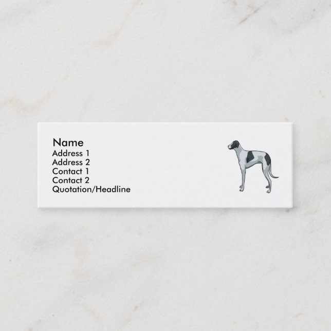 Whippet Mini Visitkort (Framsida)