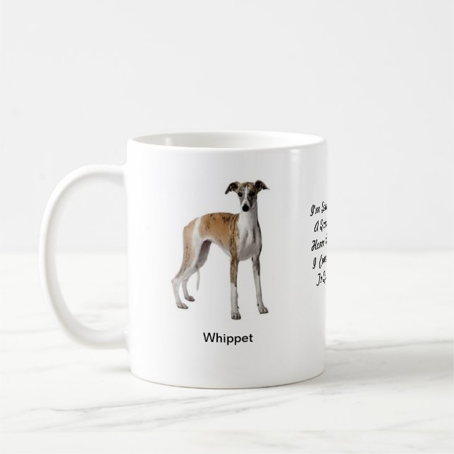 Whippet mugg - med två bilder och ett motiv (Vänster)