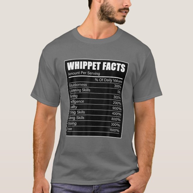 Whippet Owner Dog Lover Whippet Facts Love Whippet T Shirt (Framsida)