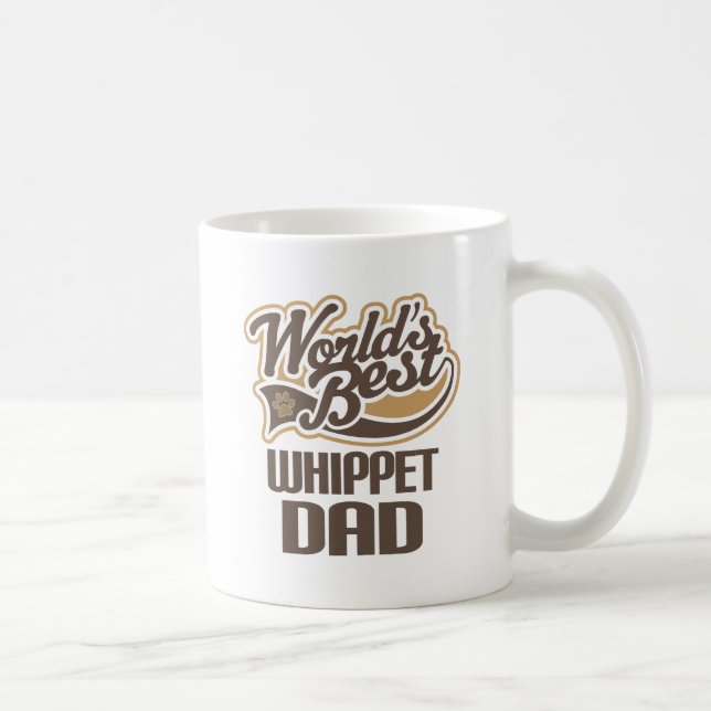 Whippet pappa (bäst världar) kaffemugg (Höger)