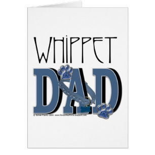 Whippet PAPPA Hälsningskort