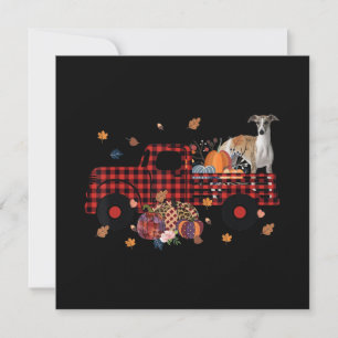 Whippet Pumpkin Lastbil Thanksgiving Halloween Pre Inbjudningar