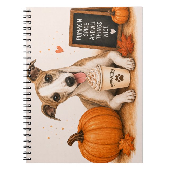 Whippet Pumpkin Spice Anteckningsbok (Framsidan)