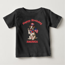 Whippet Puppy (2i) Patriotic Kid T-Shirt