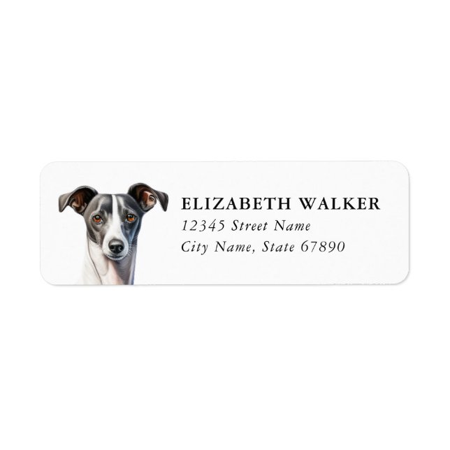 Whippet Returadressetiketter Returadress Etikett (Framsidan)