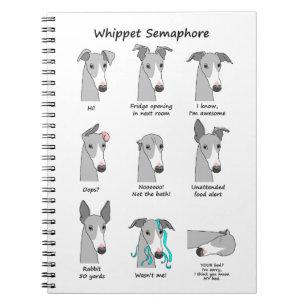 Whippet Semaphore Anteckningsbok Med Spiral