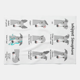 Whippet Semaphore Kökshandduk