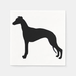 Whippet silhouette pappersservett