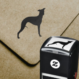 Whippet Silhouette Självfärgande Stämpel