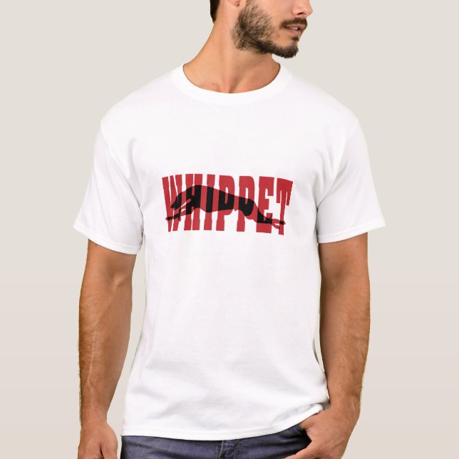 Whippet silhouette t shirt (Framsida)