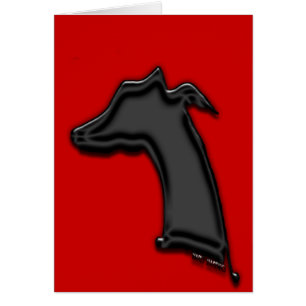Whippet Silhouettekort Hälsningskort