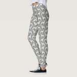 Whippet Silhouettesmönster Leggings<br><div class="desc">Rolig damasker för Whippet älskare</div>