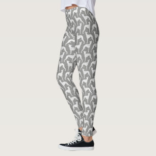Whippet Silhouettesmönster Leggings