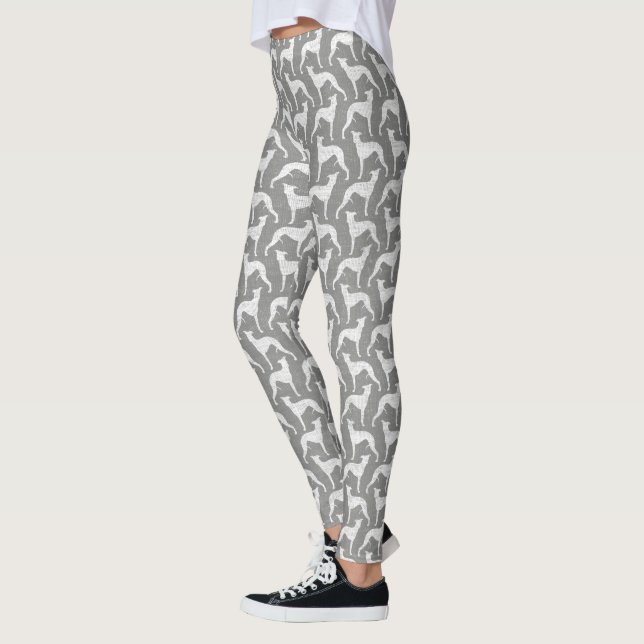 Whippet Silhouettesmönster Leggings (Vänster)