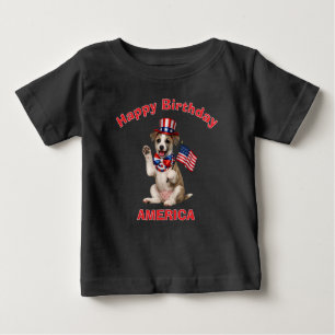 Whippet-valp (2i) Patriotisk barn t-shirt