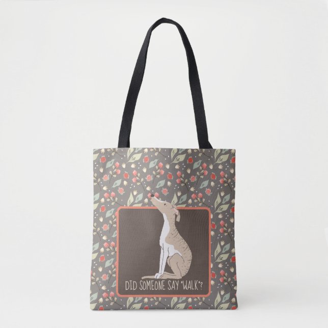 WHIPPET vill ha en Walk Tote Bag Tygkasse (Framsida)