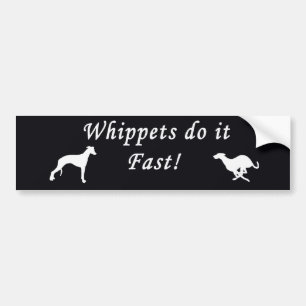 Whippets fastar det bildekal