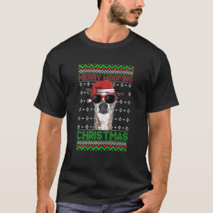 Whippets Hund Funny Merry Woofing jul T Shirt