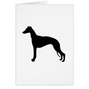 whippetsilhouette hälsningskort