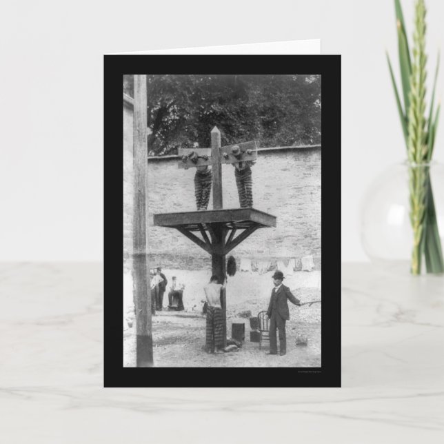 Whipping Post i Delaware 1907 Kort (Framsida)