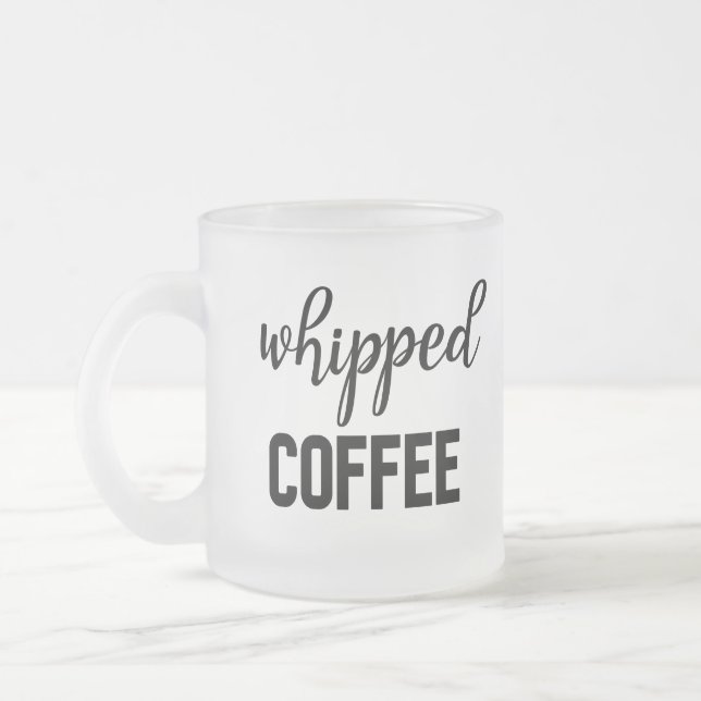 Whipplad kaffe frostad glasmugg (Vänster)