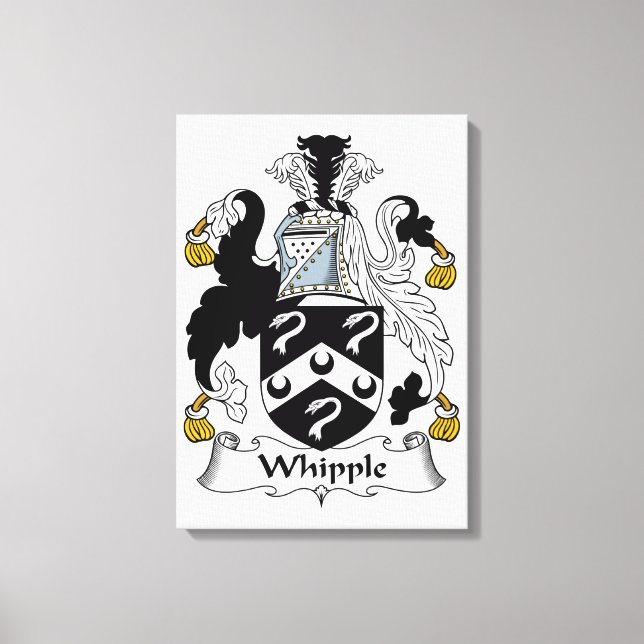 Whipple Family Crest Canvastryck (Framsida)