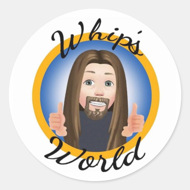 Whips World Stickers Runt Klistermärke (Framsida)