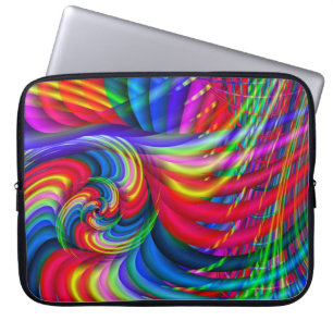 Whirl Abstrakt Modern Fractal Art Laptop Sleeve