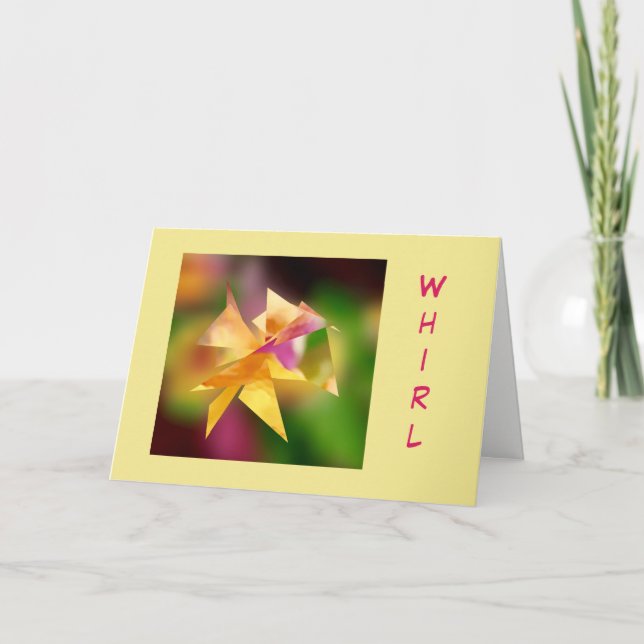 "Whirl"-kort för födelsedagshälsning Kort (Framsida)