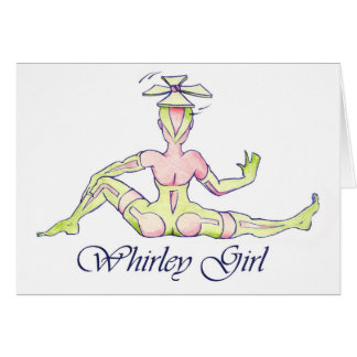 Whirley flicka hälsningskort