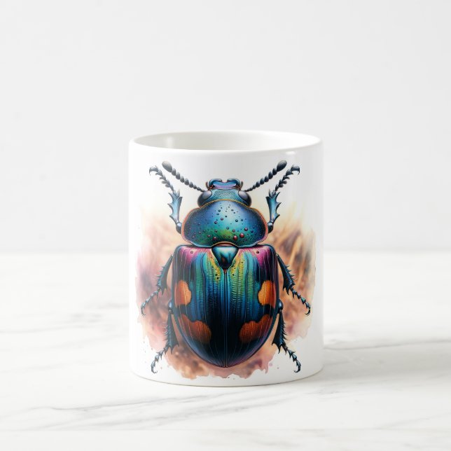 Whirligig Beetle 050624IREF101 - Watercolor Kaffemugg (Center)