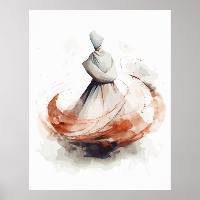 Whirling Dervish Illustration Poster (Framsidan)
