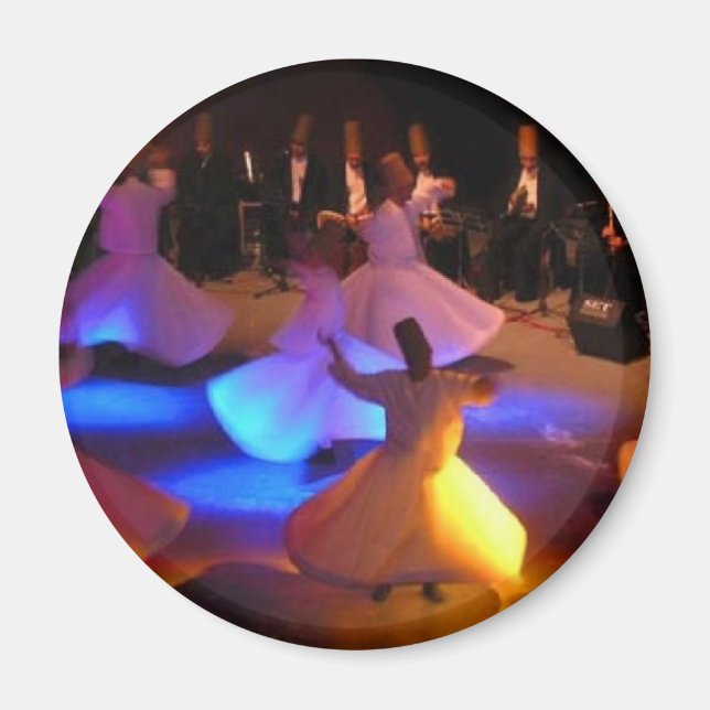 Whirling-Dervishes-Ceremony-Cappadocia-turkish-nig Magnet (Framsidan)