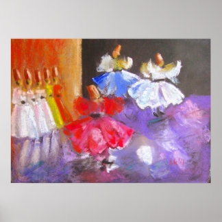 Whirling dervishes, Turkiet Poster