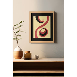 Whirling in Harmony: Fet Abstrakt Poster set I