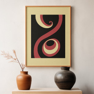 Whirling in Harmony: Fet Abstrakt Poster set II