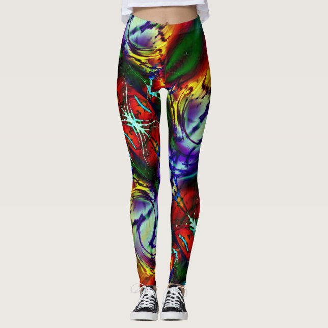Whirling Paint Leggings (Framsida)